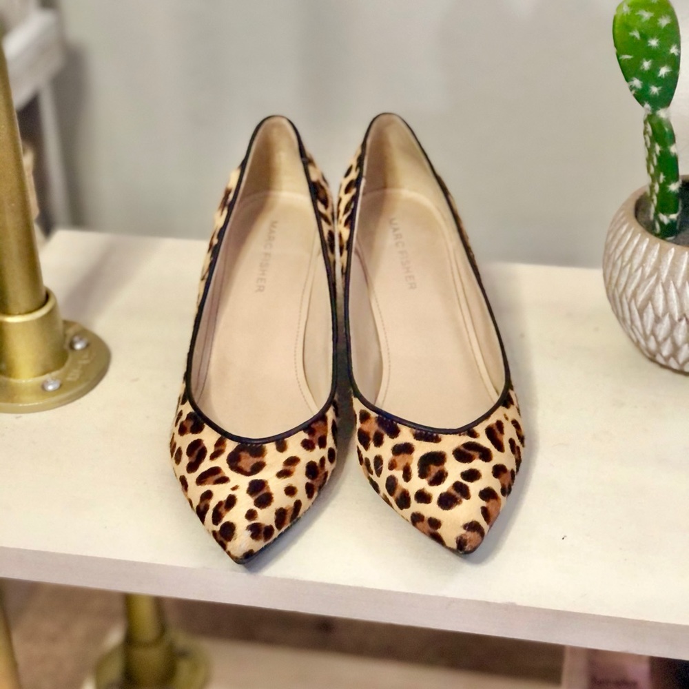 Marc Fisher leopard block heel pumps - Picture 6 of 8